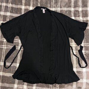 Victoria’s Secret Black Kimono Robe – Flirty & Comfy ✨